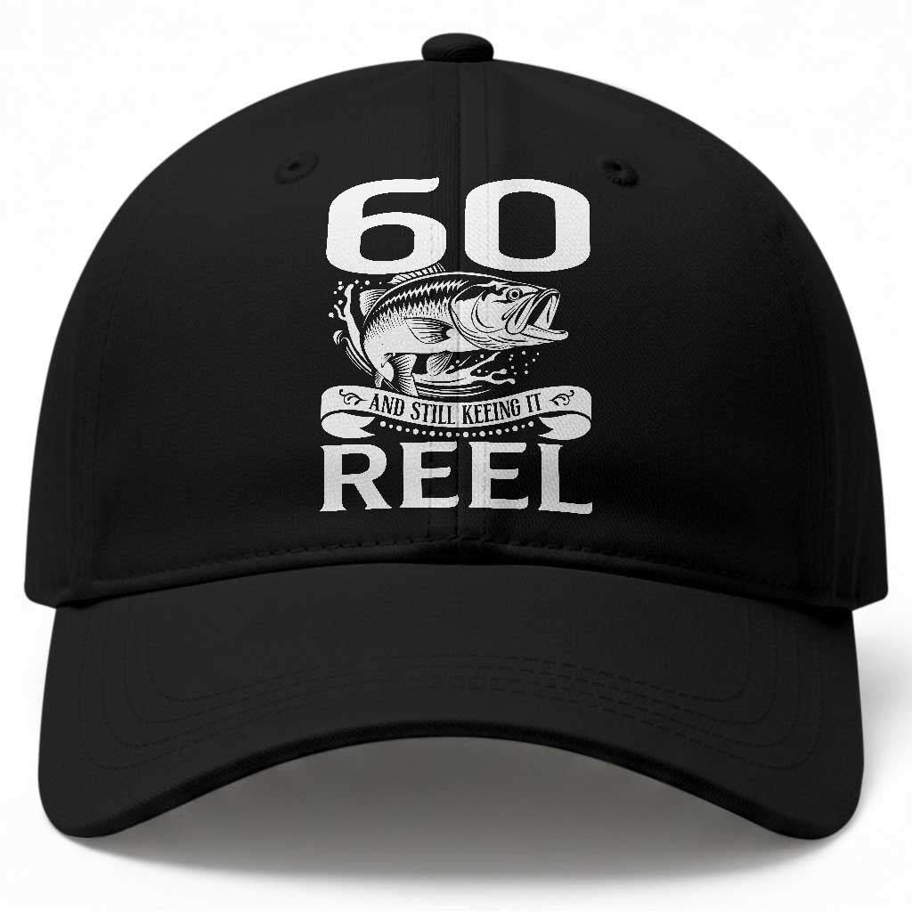 Still Keeping It Reel At 60 Baseball Cap Fisherman Birthday Gift TS12 Print Your Wear