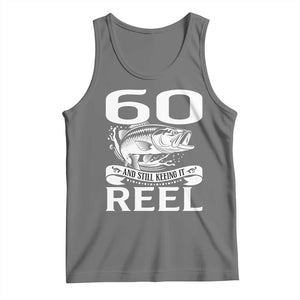 Still Keeping It Reel At 60 Tank Top Fisherman Birthday Gift TS12 Black Heather Print Your Wear