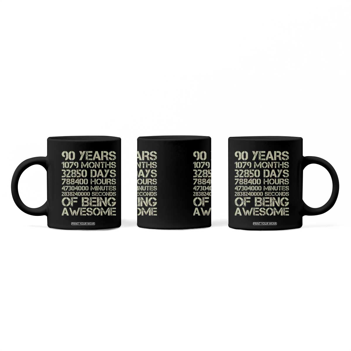90 Years Of Being Awesome Coffee Mug 90th Birthday Gift Idea TS12 Print Your Wear