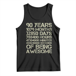 90 Years Of Being Awesome Tank Top 90th Birthday Gift Idea TS12 Black Print Your Wear