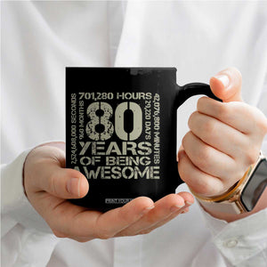 80th Milestone Birthday Coffee Mug 80 Years Of Being Awesome TS12 Print Your Wear