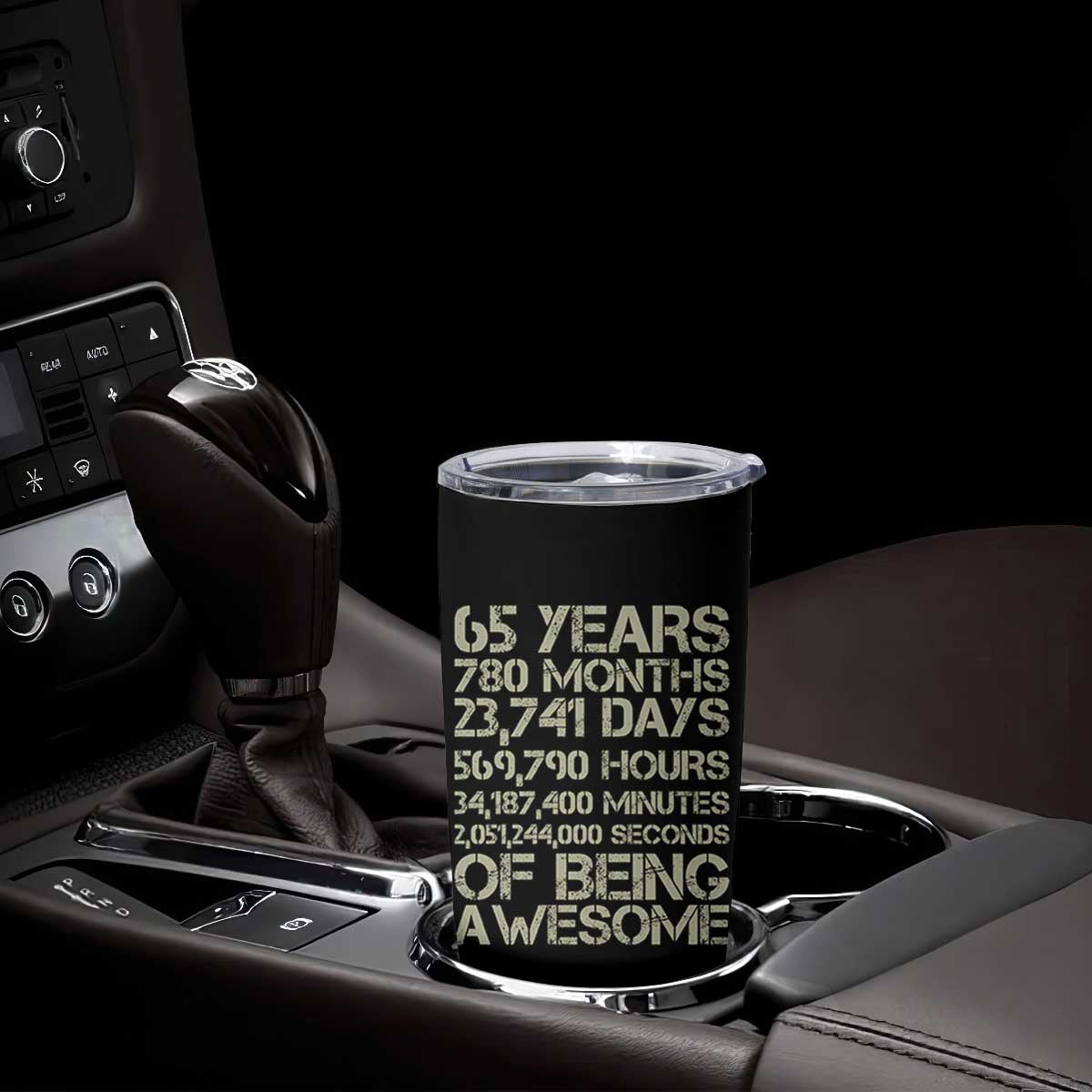 65th Milestone Birthday Gift Tumbler Cup 65 Years Of Being Awesome TS12 Print Your Wear