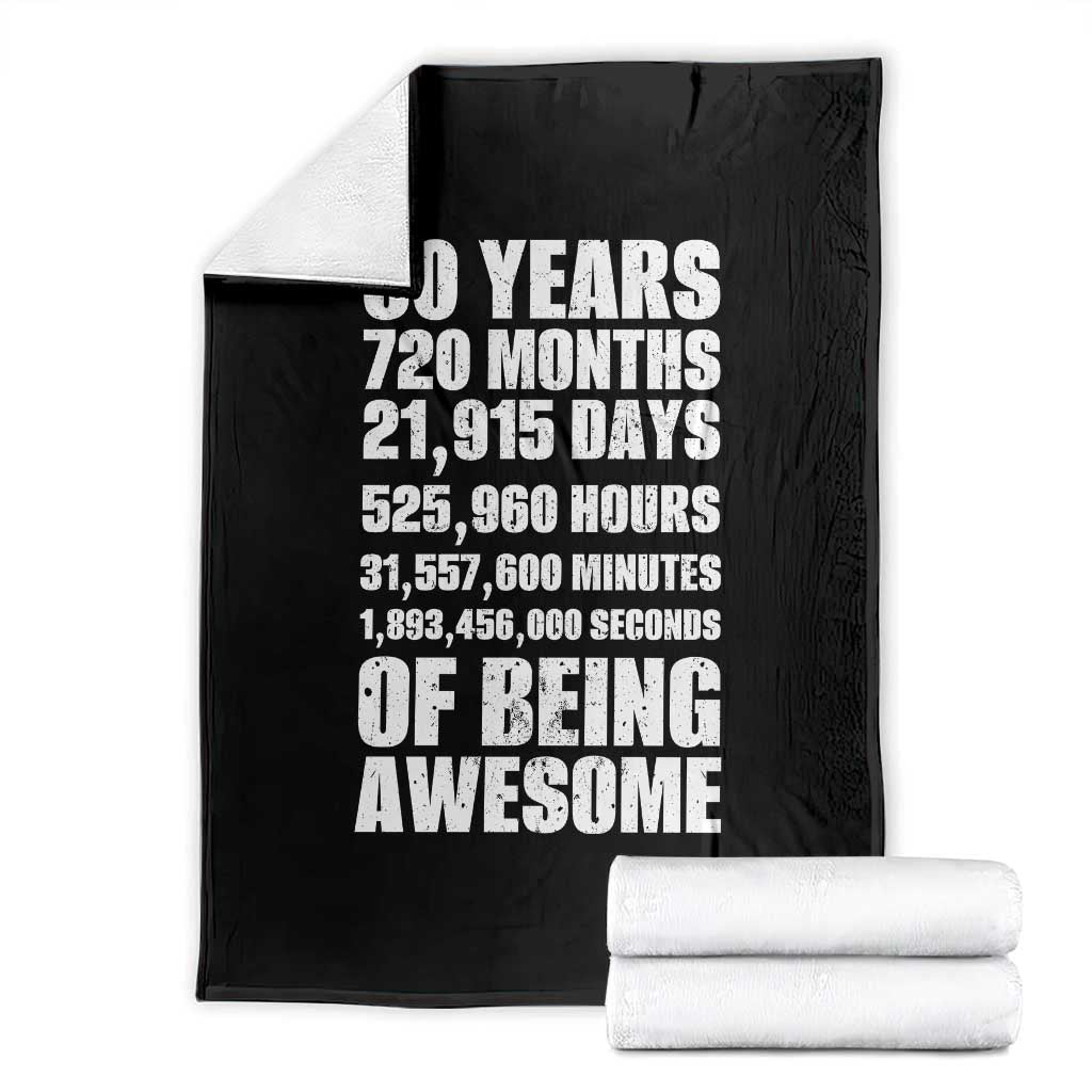 Cheers To 60 Years Birthday Throw Blanket Sixty Years Of Awesome TS12 Black Print Your Wear