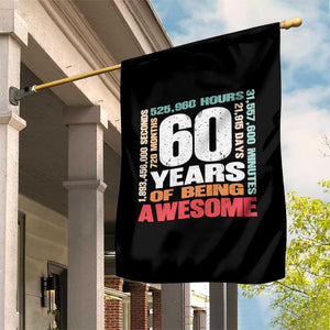 Retro 60 Years Of Being Awesome Garden Flag 60th Birthday Gift Idea TS12 Print Your Wear