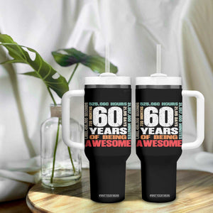 Retro 60 Years Of Being Awesome Tumbler With Handle 60th Birthday Gift Idea TS12 Print Your Wear