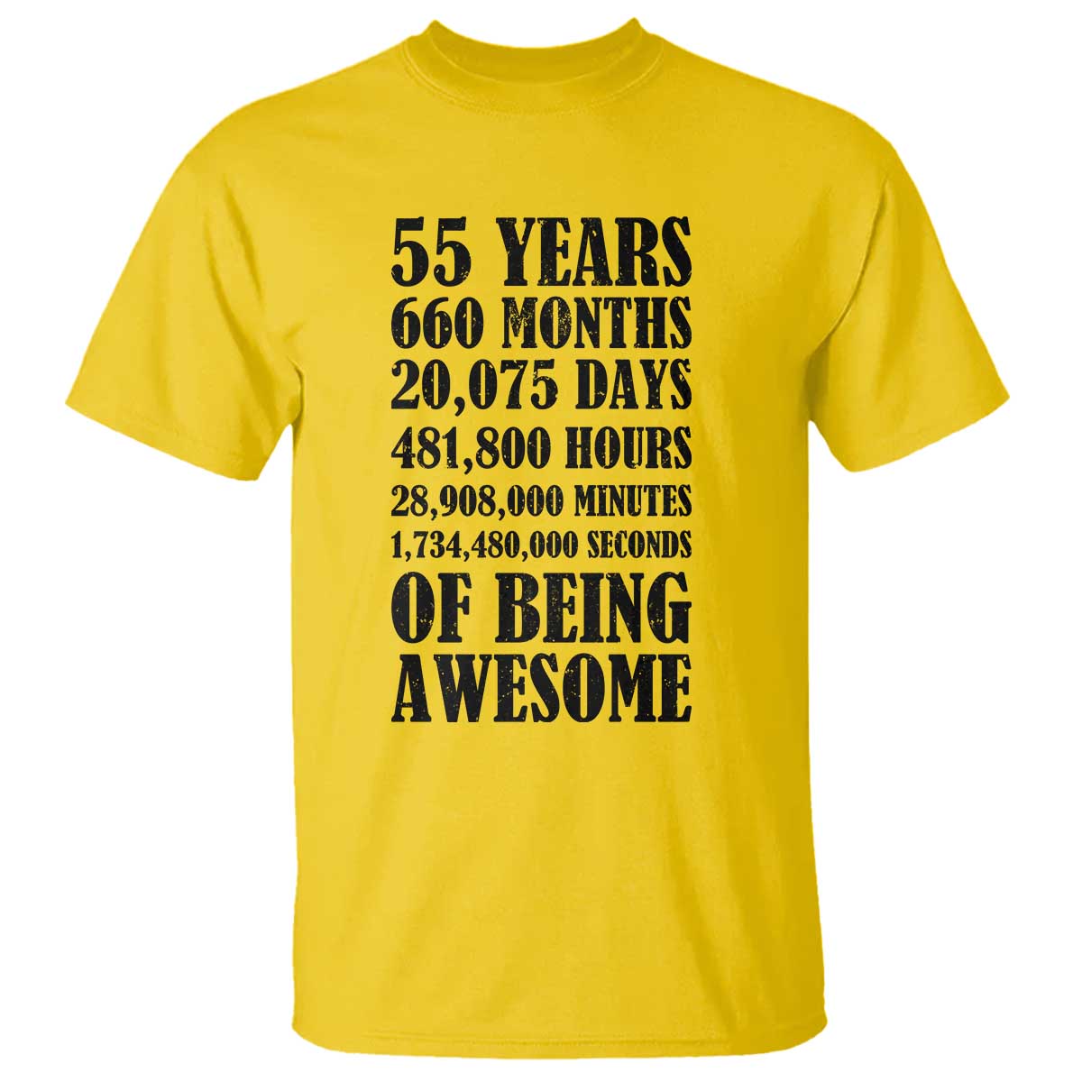55th Milestone Birthday T Shirt 55 Years Of Being Awesome Graphic TS12 Daisy Print Your Wear