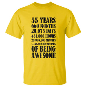 55th Milestone Birthday T Shirt 55 Years Of Being Awesome Graphic TS12 Daisy Print Your Wear