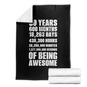 50 Years Of Being Awesome Throw Blanket 50th Birthday Gift Idea TS12 Black Print Your Wear