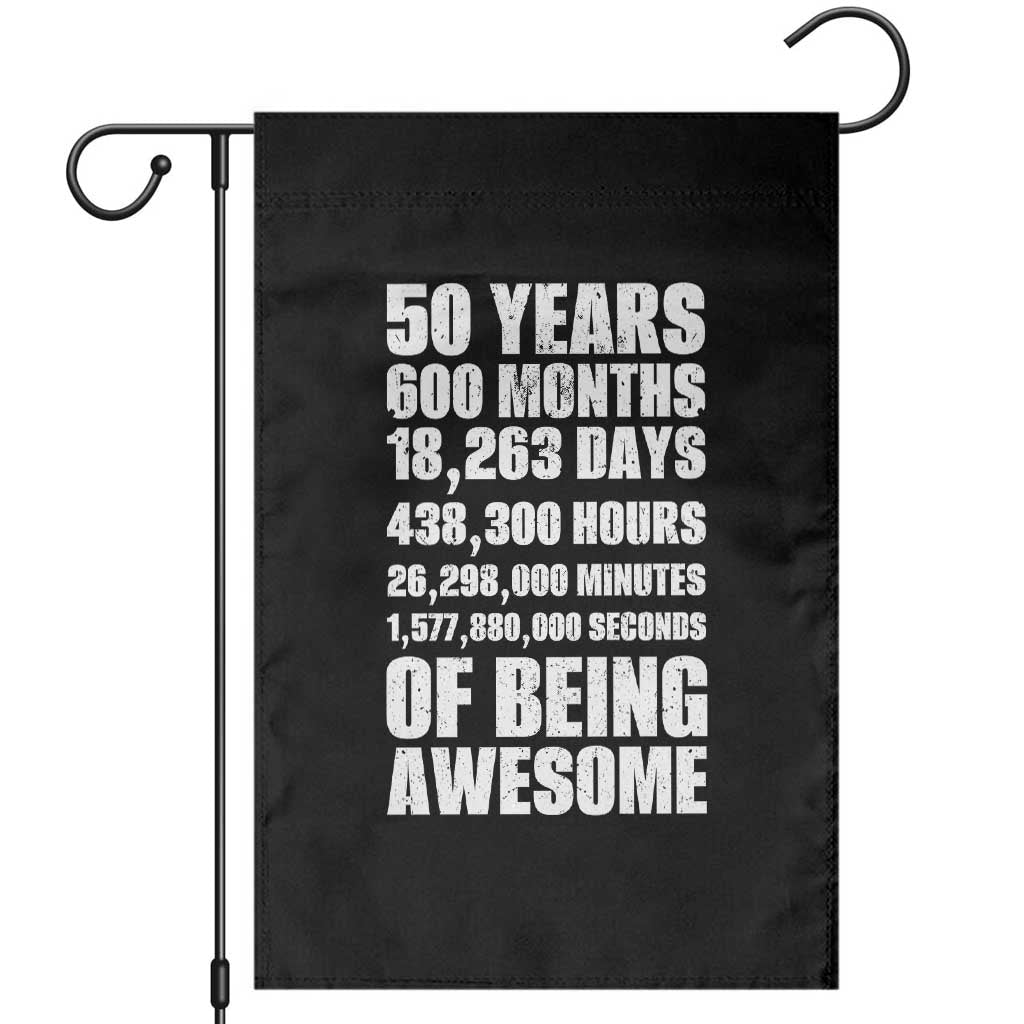 50 Years Of Being Awesome Garden Flag 50th Birthday Gift Idea TS12 Black Print Your Wear
