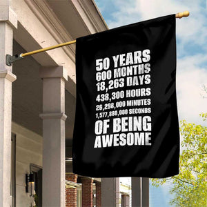 50 Years Of Being Awesome Garden Flag 50th Birthday Gift Idea TS12 Print Your Wear