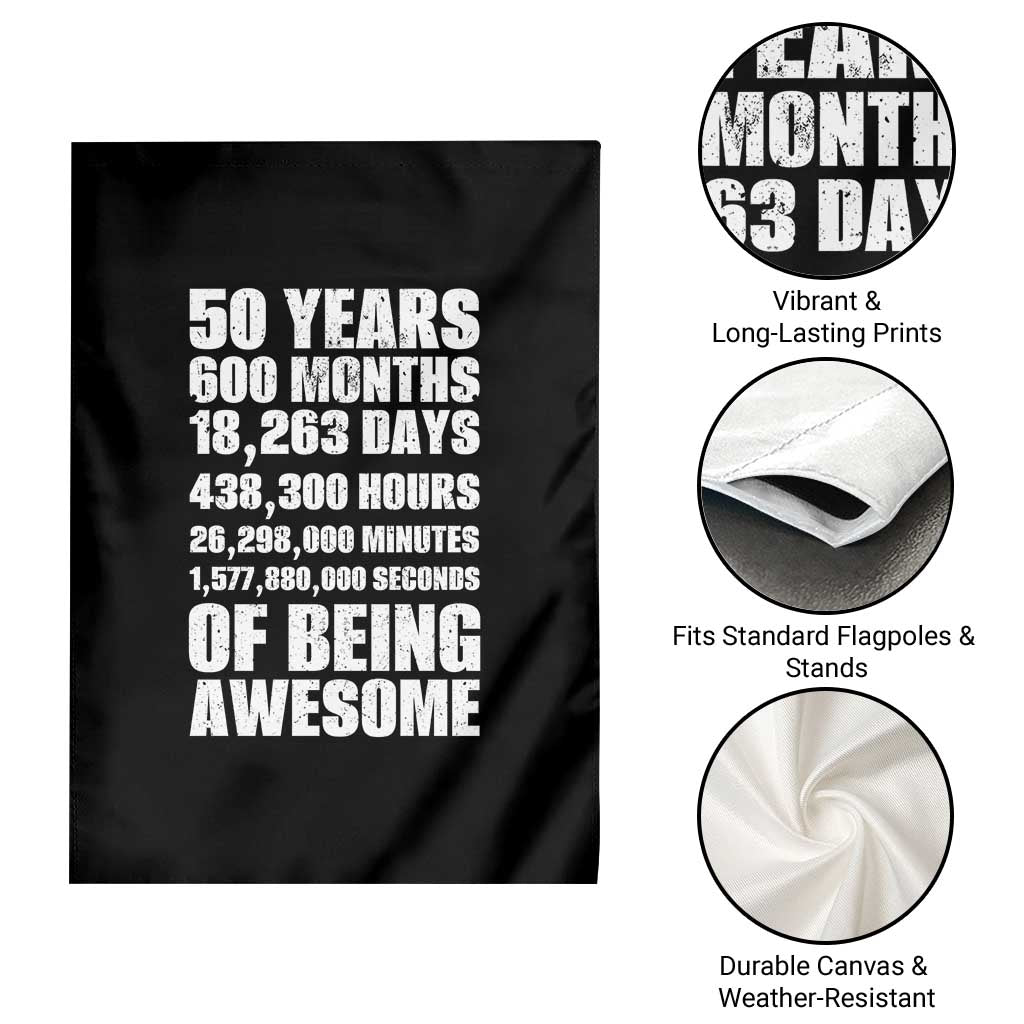 50 Years Of Being Awesome Garden Flag 50th Birthday Gift Idea TS12 Print Your Wear