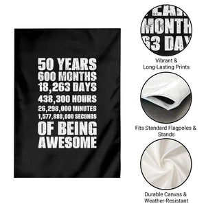 50 Years Of Being Awesome Garden Flag 50th Birthday Gift Idea TS12 Print Your Wear