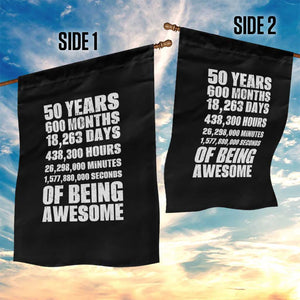 50 Years Of Being Awesome Garden Flag 50th Birthday Gift Idea TS12 Print Your Wear