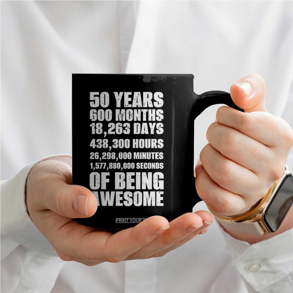 50 Years Of Being Awesome Coffee Mug 50th Birthday Gift Idea TS12 Print Your Wear