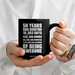 50 Years Of Being Awesome Coffee Mug 50th Birthday Gift Idea TS12 Print Your Wear