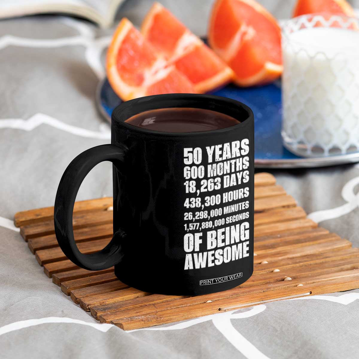 50 Years Of Being Awesome Coffee Mug 50th Birthday Gift Idea TS12 Print Your Wear