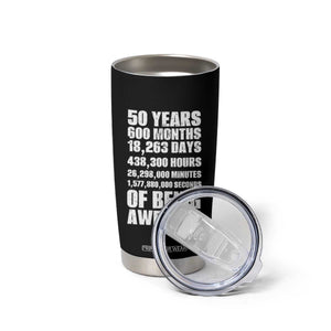 50 Years Of Being Awesome Tumbler Cup 50th Birthday Gift Idea TS12 Print Your Wear