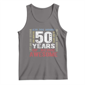 Vintage 50 Years Of Being Awesome Tank Top 50th Birthday Legend Gift Idea TS12 Deep Heather Print Your Wear
