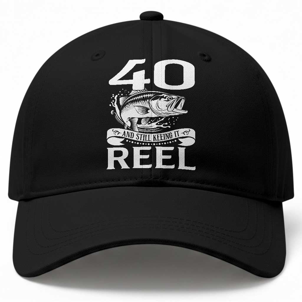 Still Keeping It Reel At 40 Baseball Cap Fisherman Birthday Gift TS12 Print Your Wear