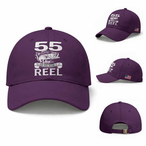 Still Keeping It Reel At 55 Baseball Cap Fisherman Birthday Gift TS12 Baseball Cap Universal Fit Purple Print Your Wear