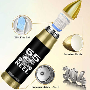 Still Keeping It Reel At 55 Bullet Tumbler Fisherman Birthday Gift TS12 Print Your Wear