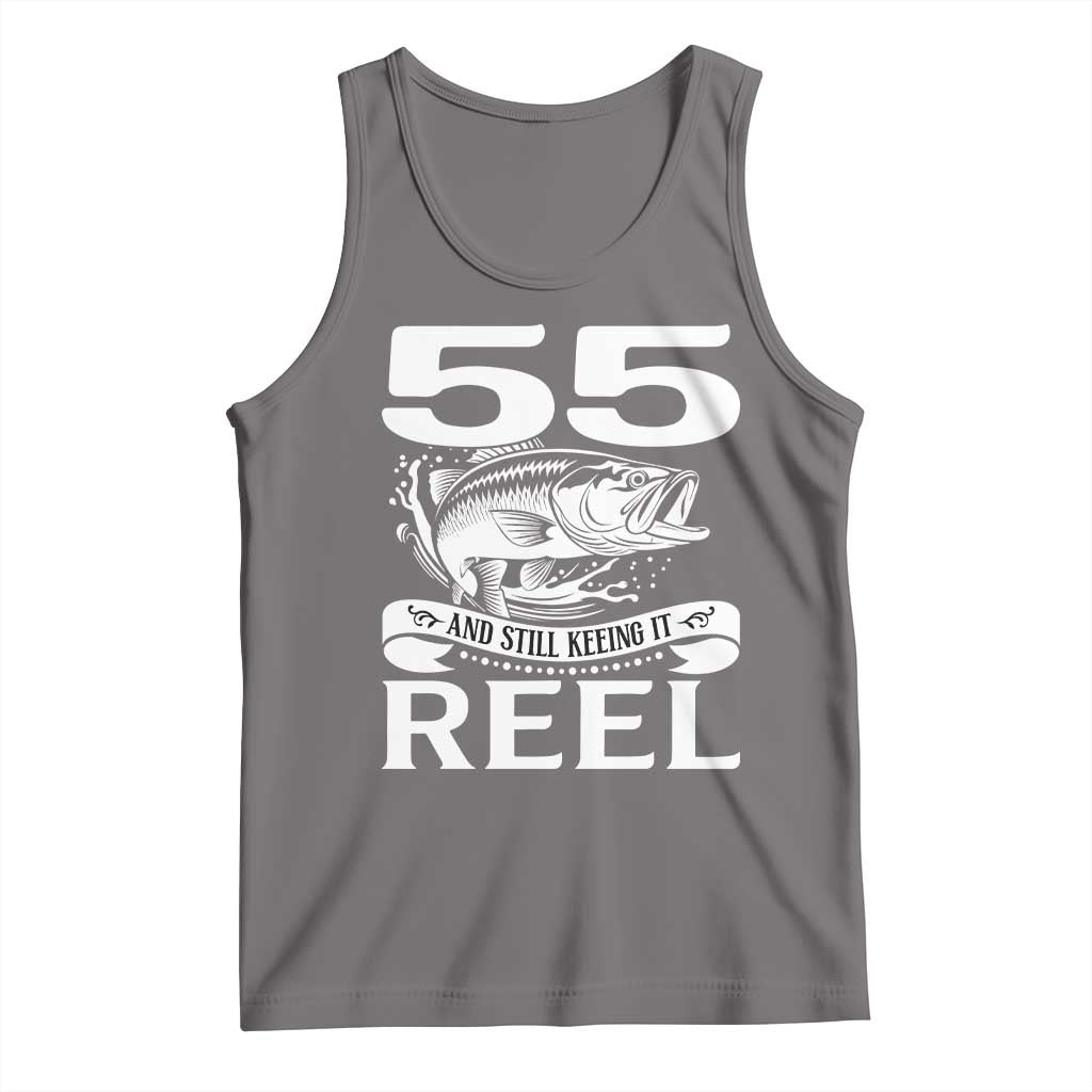 Still Keeping It Reel At 55 Tank Top Fisherman Birthday Gift TS12 Deep Heather Print Your Wear