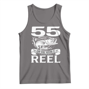Still Keeping It Reel At 55 Tank Top Fisherman Birthday Gift TS12 Deep Heather Print Your Wear