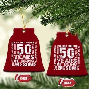 Funny 50th Birthday Gift Ceramic Ornament 50 Years Of Being Awesome TS12 Print Your Wear