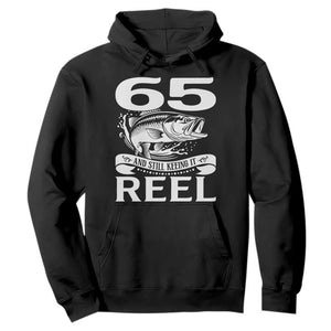 Still Keeping It Reel At 65 Hoodie Fisherman Birthday Gift TS12 Black Print Your Wear
