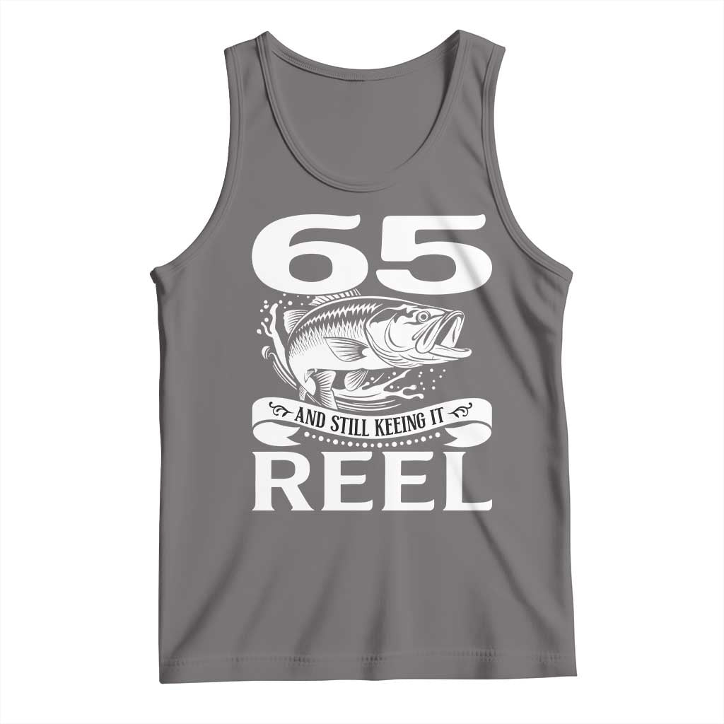 Still Keeping It Reel At 65 Tank Top Fisherman Birthday Gift TS12 Deep Heather Print Your Wear
