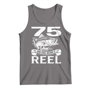 Still Keeping It Reel At 75 Tank Top Fisherman Birthday Gift TS12 Deep Heather Print Your Wear