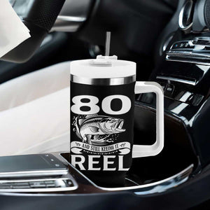 Still Keeping It Reel At 80 Tumbler With Handle Fisherman Birthday Gift TS12 Print Your Wear