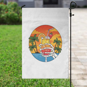 Tropical Skeleton Summerween Garden Flag Beach Cocktail Vacation TS12 Print Your Wear