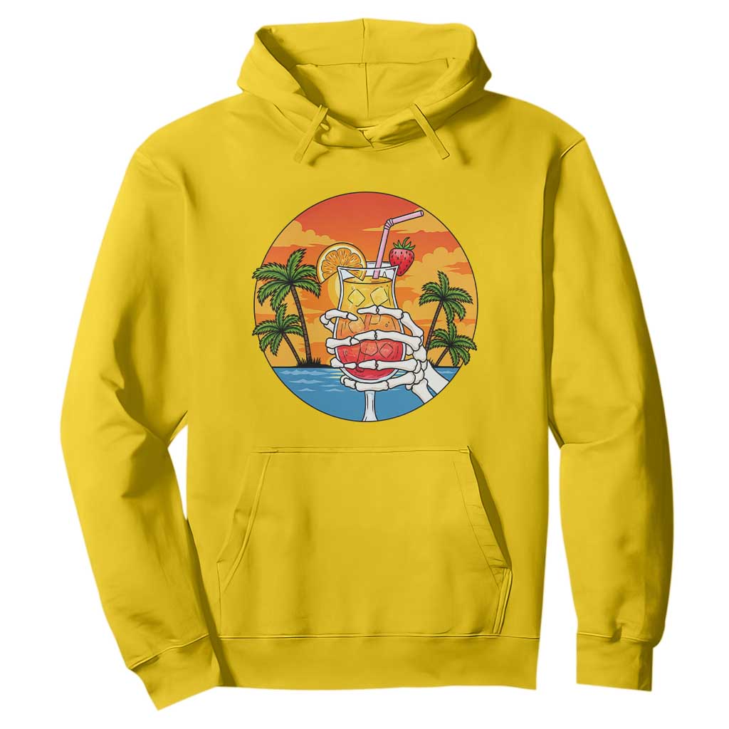 Tropical Skeleton Summerween Hoodie Beach Cocktail Vacation TS12 Daisy Print Your Wear
