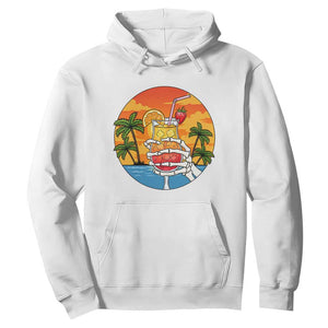 Tropical Skeleton Summerween Hoodie Beach Cocktail Vacation TS12 White Print Your Wear