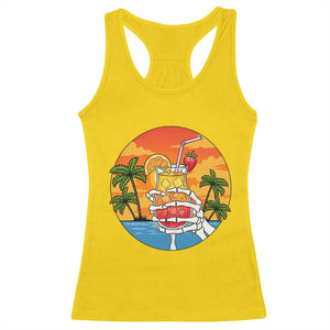 Tropical Skeleton Summerween Racerback Tank Top Beach Cocktail Vacation TS12 Daisy Print Your Wear