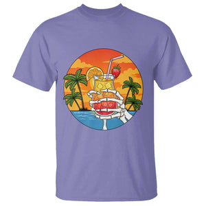 Tropical Skeleton Summerween T Shirt Beach Cocktail Vacation TS12 Violet Print Your Wear