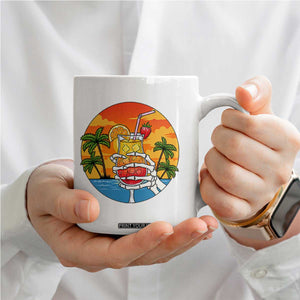 Tropical Skeleton Summerween Coffee Mug Beach Cocktail Vacation TS12 Print Your Wear