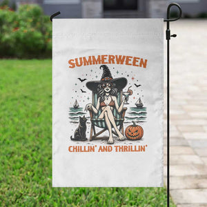 Witchy Beach Summerween Vacation Garden Flag Chillin And Thrillin TS12 Print Your Wear