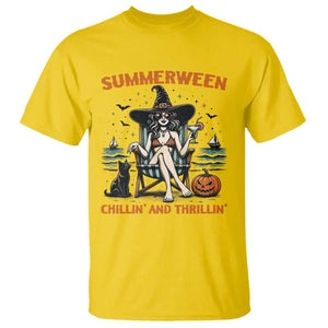 Witchy Beach Summerween Vacation T Shirt Chillin And Thrillin TS12 Daisy Print Your Wear
