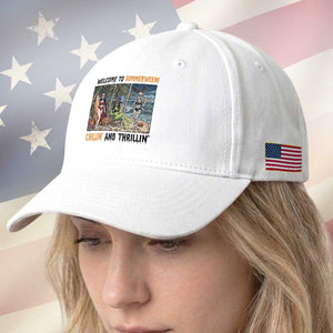 Welcome To Summerween Chillin And Thrillin Baseball Cap Funny Summer Halloween TS12 Print Your Wear