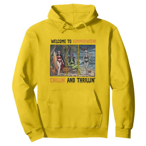 Welcome To Summerween Chillin And Thrillin Hoodie Funny Summer Halloween TS12 Daisy Print Your Wear