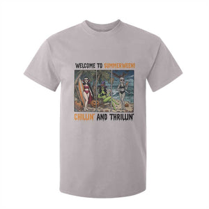 Welcome To Summerween Chillin And Thrillin T Shirt For Kid Funny Summer Halloween TS12 Ice Gray Print Your Wear