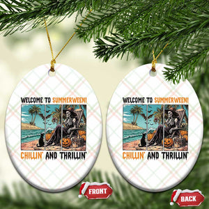 Welcome To Summerween Chillin And Thrillin Ceramic Ornament Spooky Beach Party Gift TS12 Print Your Wear