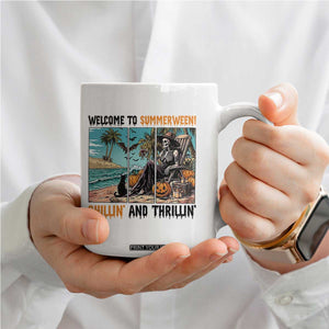 Welcome To Summerween Chillin And Thrillin Coffee Mug Spooky Beach Party Gift TS12 Print Your Wear