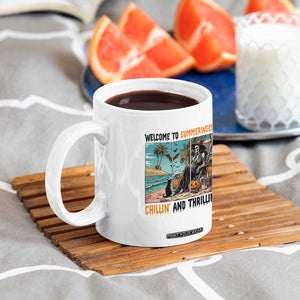 Welcome To Summerween Chillin And Thrillin Coffee Mug Spooky Beach Party Gift TS12 Print Your Wear