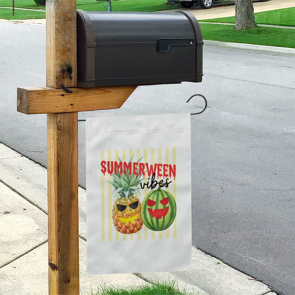 Funny Summerween Fruit Garden Flag Spooky Pineapple Watermelon Graphic TS12 Print Your Wear