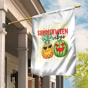 Funny Summerween Fruit Garden Flag Spooky Pineapple Watermelon Graphic TS12 Print Your Wear