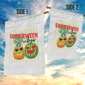 Funny Summerween Fruit Garden Flag Spooky Pineapple Watermelon Graphic TS12 Print Your Wear