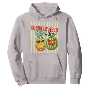 Funny Summerween Fruit Hoodie Spooky Pineapple Watermelon Graphic TS12 Ice Gray Print Your Wear